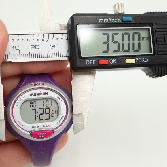 Timex Ironman Triathlon Women Indiglo Digital Watch Purple Silicone New Battery - Picture 2 of 12